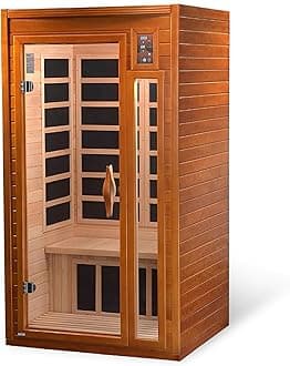 - DYNAMIC SAUNAS Barcelona 1- to 2-Person Low EMF FAR Infrared Sauna with Red Light Therapy & Bluetooth Speakers | Personal Indoor Dry Heat Sauna for Home & Gym – Made from Canadian Hemlock