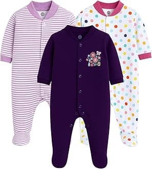 EIO® 100% Cotton Rompers Sleepsuits Jumpsuit Night Suits for Infants Newborn Baby Boys & Girls