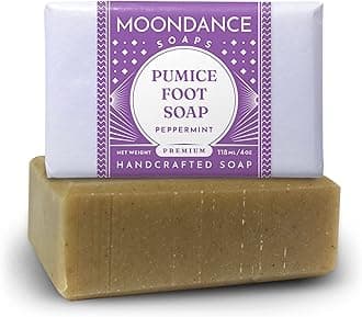 Soapsations Foot Scrub Soap - Handmade Pumice Soap with Tea Tree and Peppermint Essential Oils