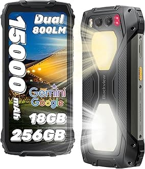 – BV7300 Rugged Smartphone Android 14,18GB+256GB/2TB TF, 15000mAh 45W Fast Charge, 50MP+32MP+20MP Night Vision Camera,6.67" FHD+, 800LM Camp Light Rugged Phone, Face Fingerprint Unlock/NFC