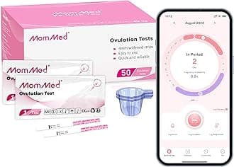 Ovulation Test Strips, 50 LH Ovulation Kit + 50 Collection Cups, Accurately Track Ovulation Test, High Sensitivity Ovulation Tests