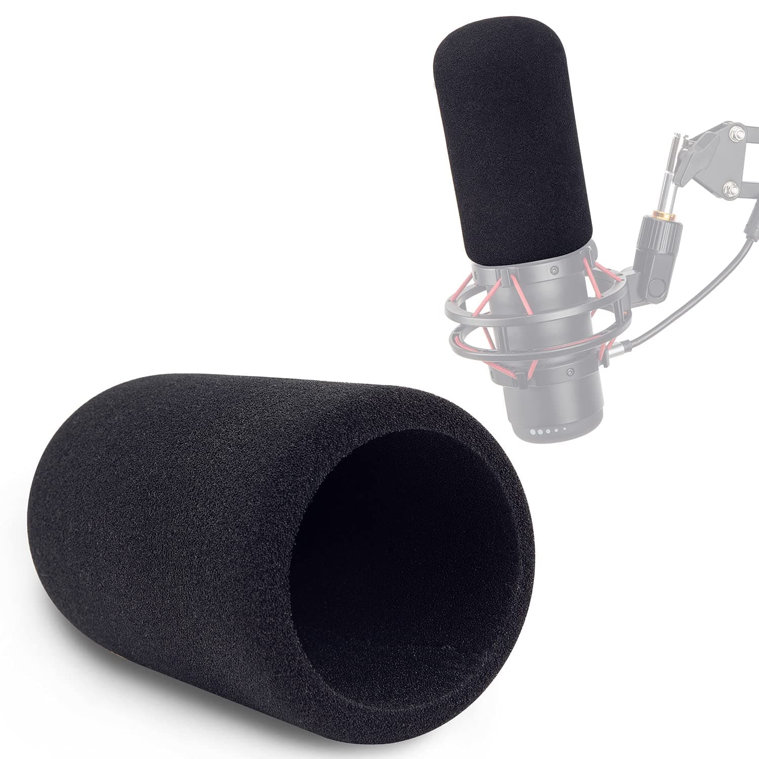 YOUSHARES Mic Windscreen for HyperX QuadCast Microphone, Foam Mic Covers Improve Recording Quality, Professional Hyperx QuadCast Pop Filter