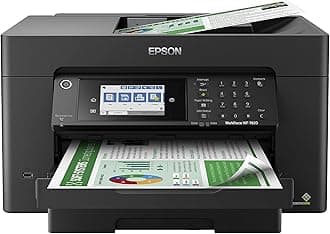 Workforce Pro WF-7820 Wireless All-in-One Wide-Format Printer, Auto 2-Sided Print 13" x 19" Copy, Scan & Fax, 50-Page ADF, 250-sheet Paper Capacity, Works with Alexa - Black