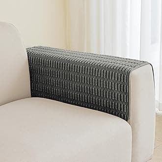 Muamar Couch Arm Covers Chair Arm Covers, Non Slip Sofa Arm Covers, Armrest Covers for Sofa, Furniture Covers Couch Protector 1pc(30x30inch, Dark Grey)