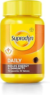 Supradyn Daily, India's No.1 Multivitamin Tablets for Women | With Vitamin A, B Complex, C, D, E, Zinc and Magnesium for Energy, Immunity and Overall Health | 90 tablets