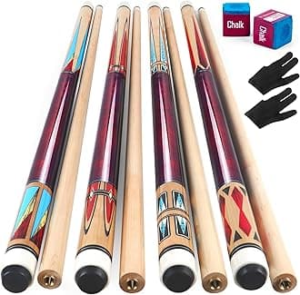Pool Cues,58" Pool Cue Stick Canadian Maple Wood Billiard Cues Sticks for Professional Billiard Players 18 19 20 21 oz