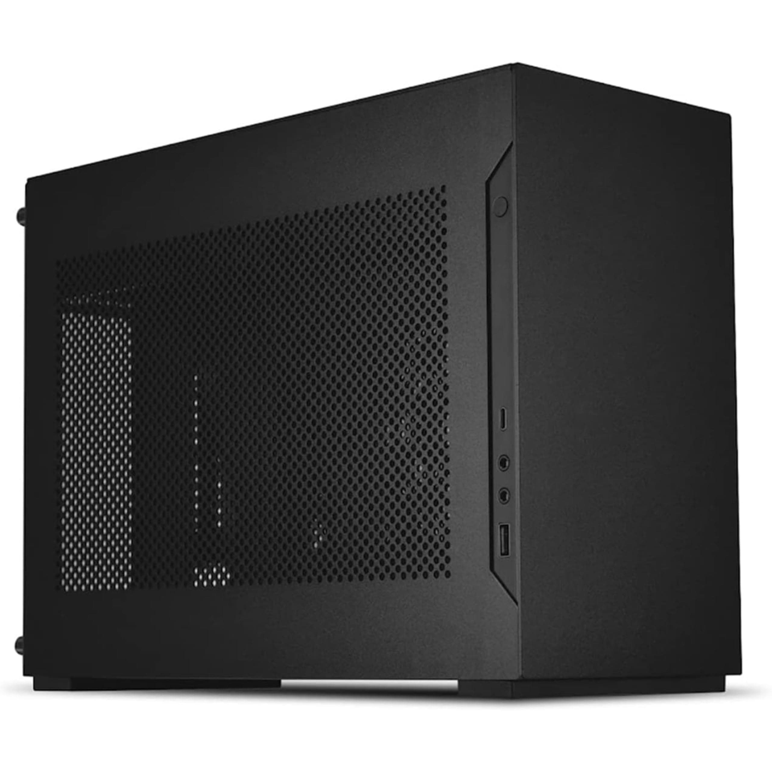 Lian Li A4-H2O X4 Mini-ITX Case with PCIe 4.0 Riser, Support for Triple-Slot GPU, 240mm Radiator, and Full Mesh Panels – Black