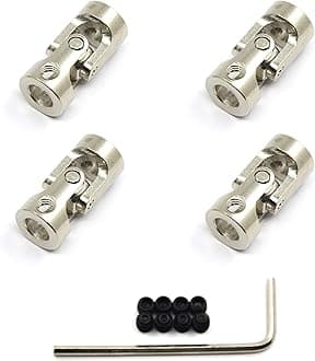 4 Pcs 4mm to 6mm Universal Joint Shaft Coupling with Screws for Motor