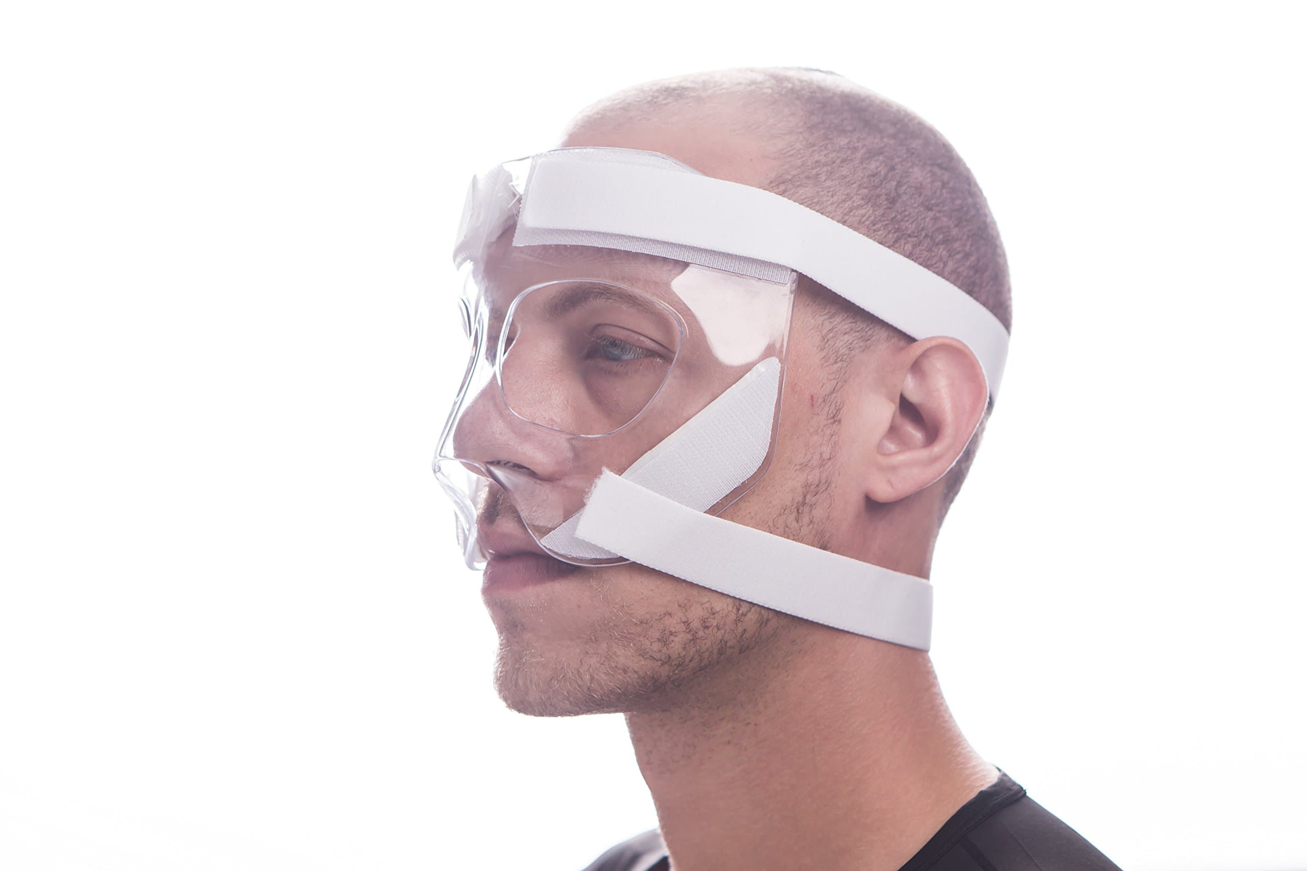 Nose Guard/Face Shield with Removable Extra Grip Padding - Basketball, Soccer, Rugby, All Sports
