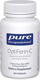 OptiFerin-C - for Red Blood Cells & Energy - Iron Absorption Support - Energy Supplement* - Vitamin C Enriched - Gluten Free & Non-GMO - 60 Capsules