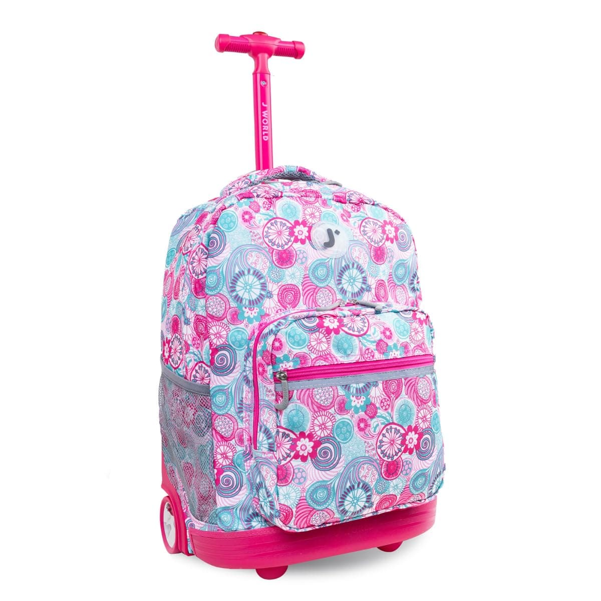 J World New York Sunrise Rolling Backpack, Blue Raspberry, One Size, 18"