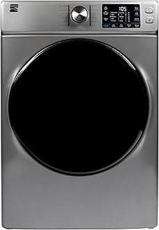 Kenmore 8.0 cu. ft. Front Load Electric Dryer with Wrinkle Guard & Accela Steam to Reduce Wrinkles, Static & Odors - Smart Sensor Drying - LED - ENERGY STAR Certified - Metallic Silver