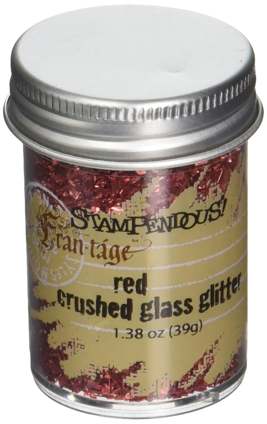 Stampendous Glass Glitter 1.38 Ounce-Red