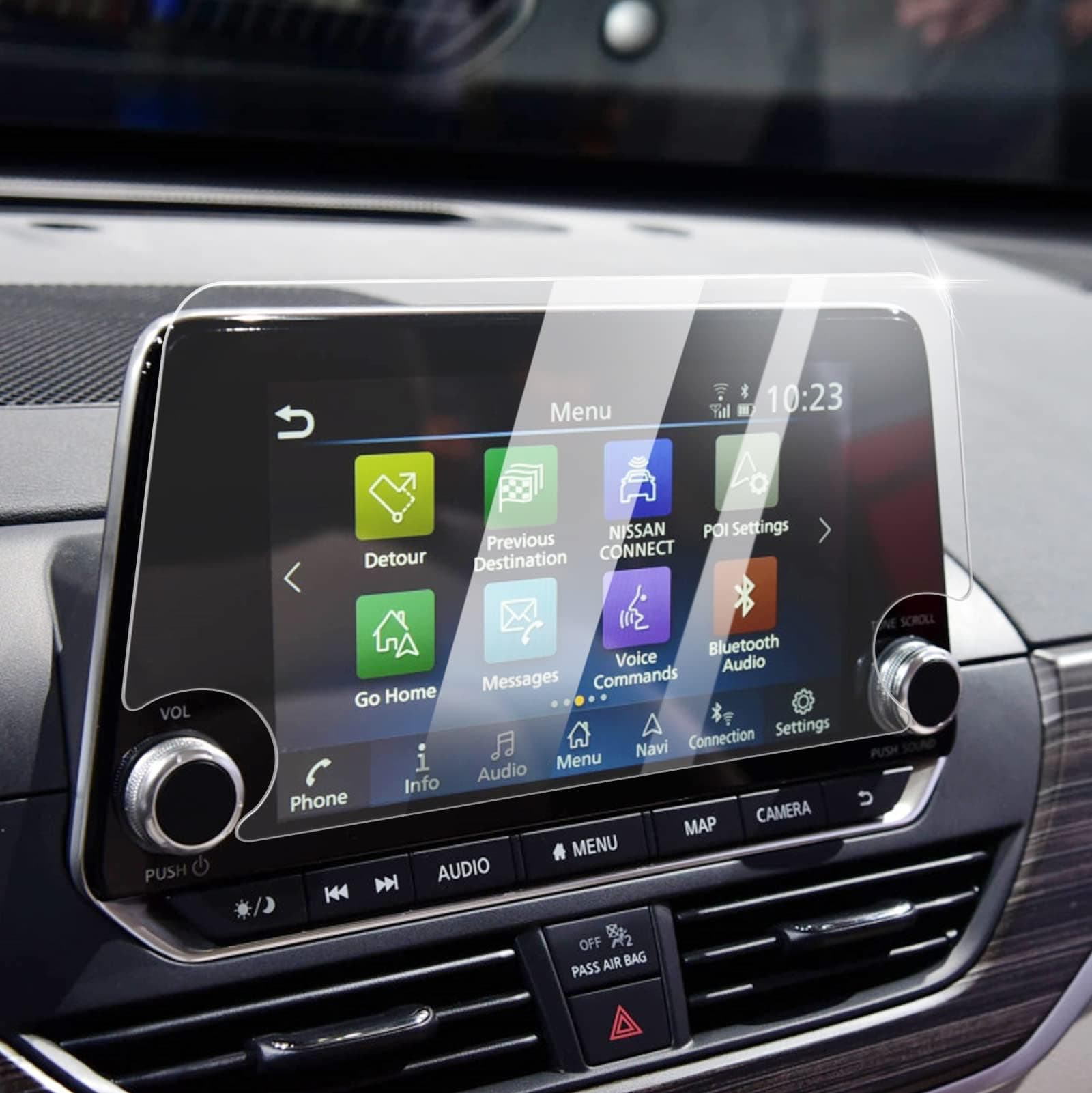 TTCR-II Navigation Display Screen Protector 8-Inch for Nissan Altima 2.5 SR 2019-2025, for Rogue S/SV 2021-2025 and for Sentra SR/SV 2020-2025, Console Touchscreen Tempered Glass Protector