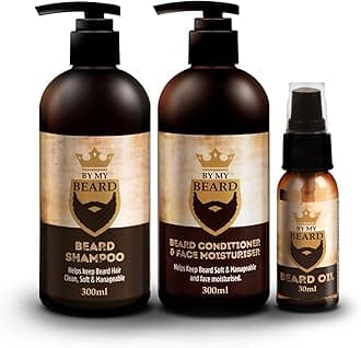 BE MY BEARD Beard Shampoo/Conditioner and Face Moisturiser Oil Complete Triple Pack