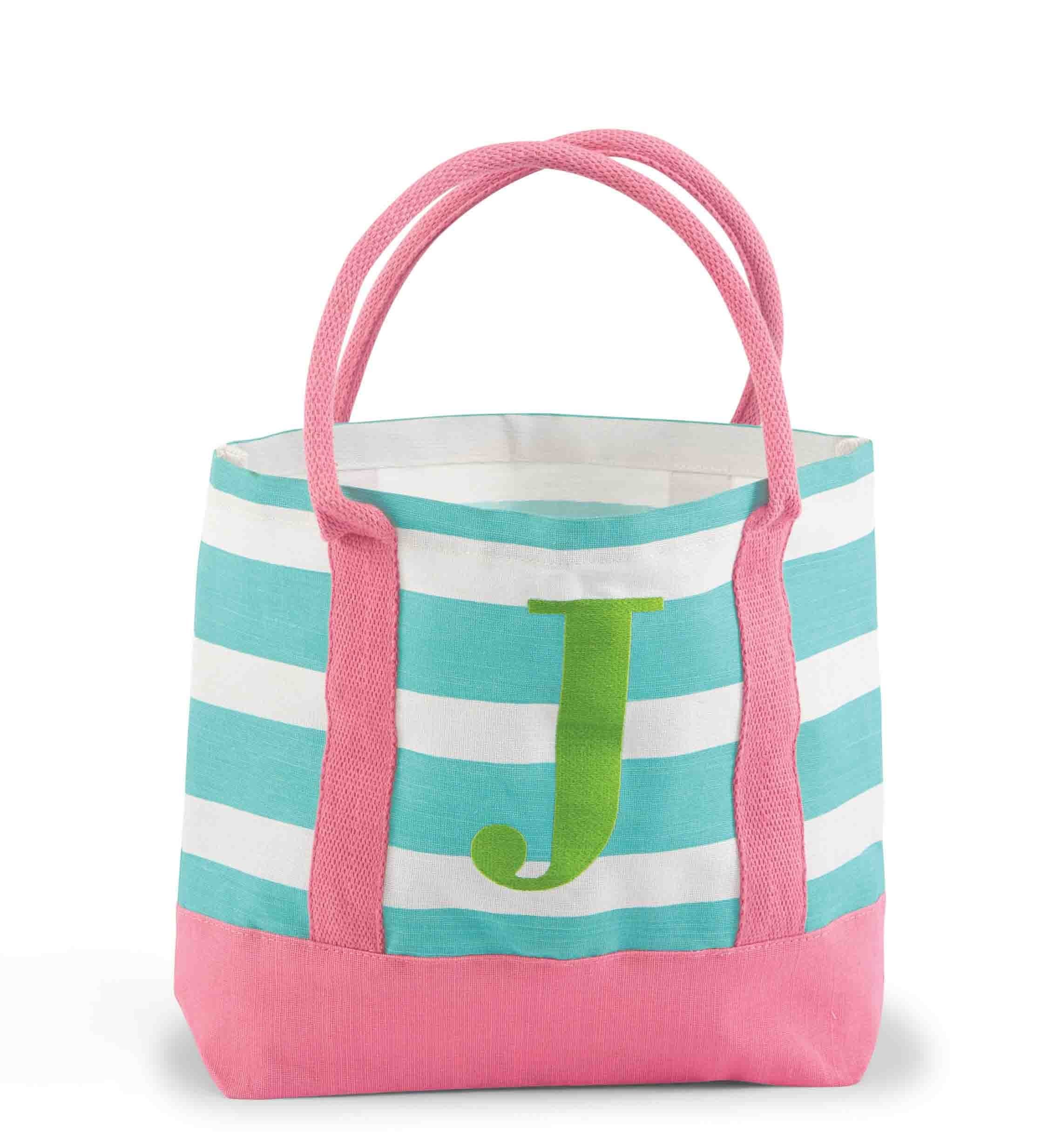 Mud Pie Juco Initial Tote, J