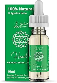 Heart Chakra Facial Serum Essential Oil Blend, Natural & Organic Moisturizing Serum for Face with Sunflower, Argan, Apricot, Rosemary, Lavender Oils for Spiritual Journey, Peace, Deeper Connection