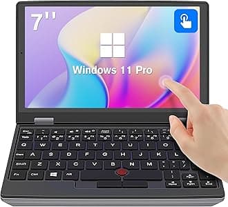 7 inch Mini Laptop, 12th Gen N95 Touchscreen Pocket Computer, 16GB RAM 1TB SSD Ultrabook Notebook 2.0MP Win-11 Pro, Mini HDMI, TF Card - for Office/Travel/Students