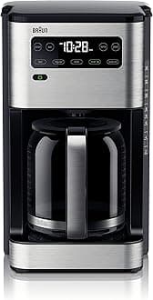 Braun PureFlavor 14‑Cup Programmable Coffee Maker – Fast Brew Speed, Touch Display, Bold & Brew‑Over‑Ice Modes, FlavorCarafe & Adjustable Warm Plate