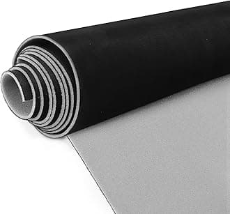 Suede Headliner Fabric with Foam Backing Material - Automotive/Home Micro-Suede Headliner Flame Retardant Fabric for Car Replacement/Repair/DIY (Black 36 * 60 Inch)