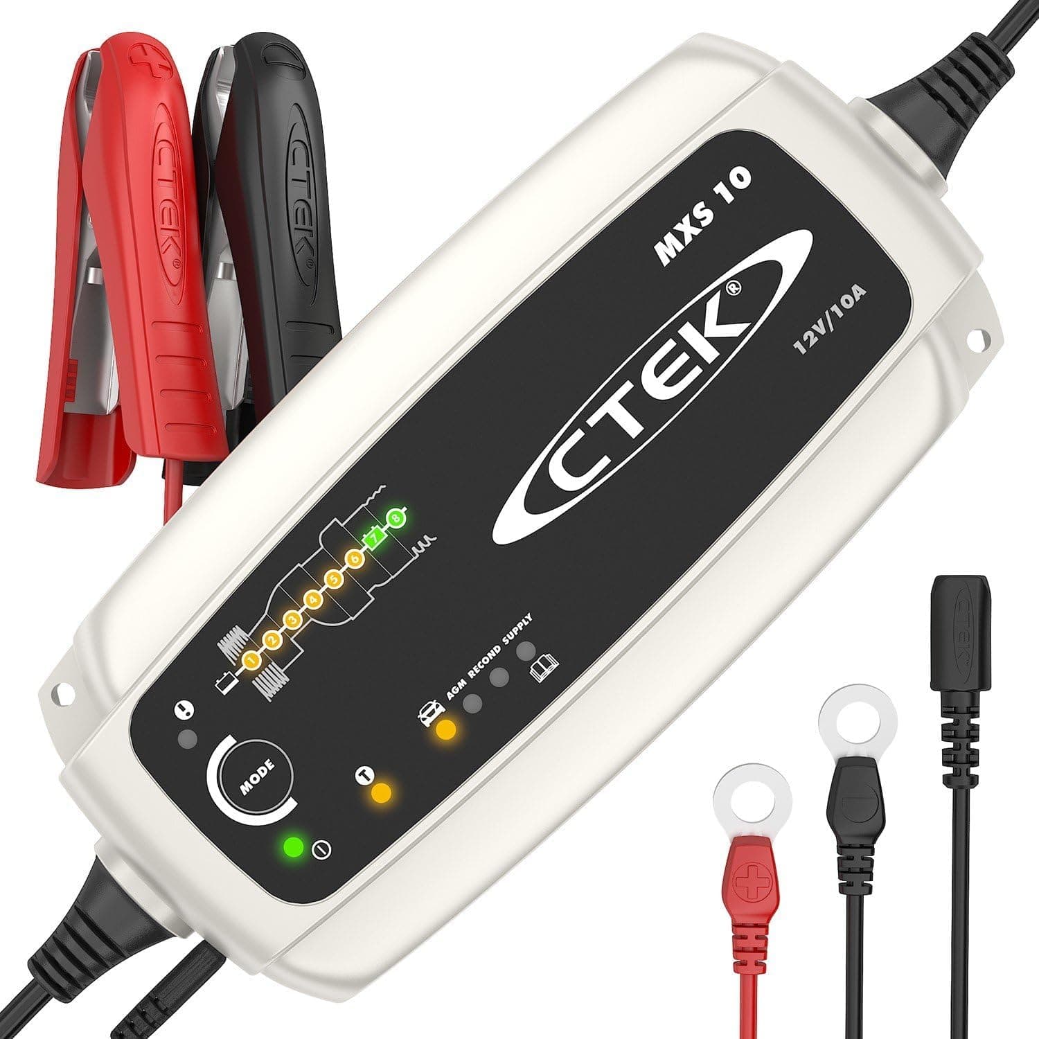CTEK Multi MXS 10 Amp 12V 8-Stage Automatic Battery Charger & Conditioner | Intelligent Car Charger with Reconditioning and Supply Mode