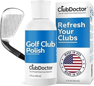 Golf Club Polish, Made in USA for Golfers, Restores, Shines, Polishes - Works on Drivers, Irons, Putters, Woods