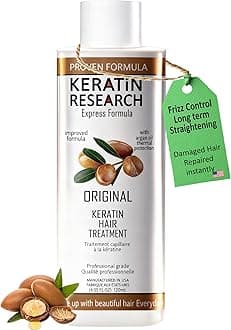KERATIN RESEARCH Complex Brazilian Hair Treatment 120Ml Professional Results Straighten And Smooths Hair (Kt 120Ml (Keratin Treatment Only))