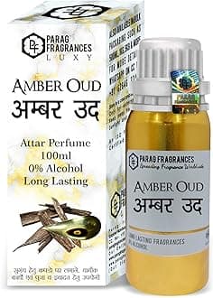 Amber Oud Attar, 100ml Grade 1 Attar/Itra/Perfume Oil For Worship & Fragrance/Perfume Oil/Natural & Pure Attar Perfume For Unisex