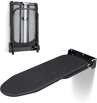 Duwee 12"×36" Wall Mounted Ironing Board,Folding Ironing Board Cabinet with Heat Resistant Cover,Compact Wall Mount Fold Down Iron Board for Small Spaces