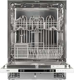 SIA SBID604S 60cm Integrated Built-in Dishwasher, 14 Place Settings, 4 Programmes, Delay Timer, Salt & Rinse Aid indicators, 2 Year Manufacturers Guarantee