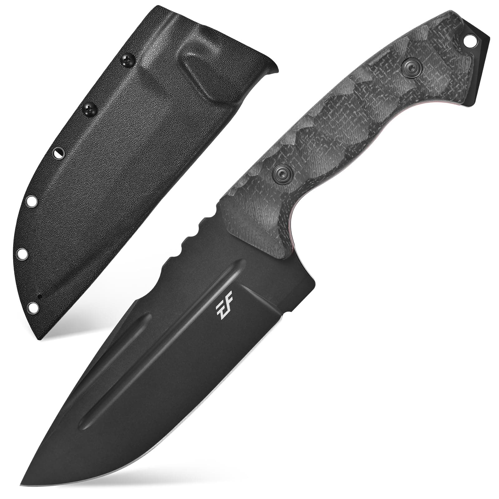 Eafengrow EF154 Fixed Blade Knife Nitro-V Stainless Steel Blade Micarta Handle Full Tang EDC Straight Knife for Outdoor Working Camping