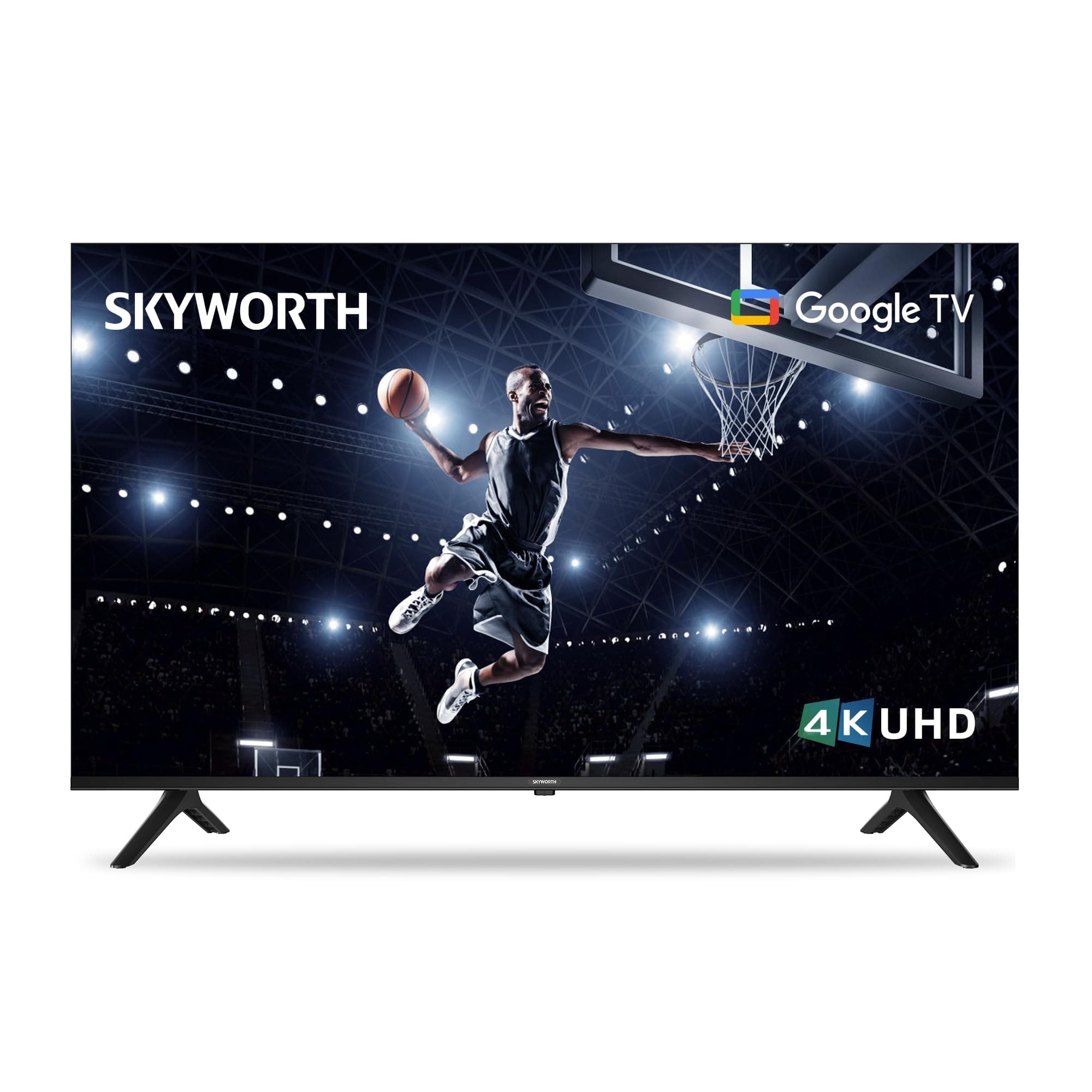 Skyworth 65-Inch UE7600 Series LED 4K UHD Google TV, HDR10, Dolby Audio, Bezel-Less Design, Ultra-Slim, Bluetooth Remote, Smart TV with Chromecast and Google Assistant Built-in (65UE7600, 2023 Model)