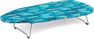 Beldray LA023735PEG Table Top Ironing Board – Space Saving Foldable Legs, Lightweight, 100% Cotton Cover, Portable & Compact. For Caravans/Apartments/Smaller Households, 73 x 31 cm, Blue Peg Print