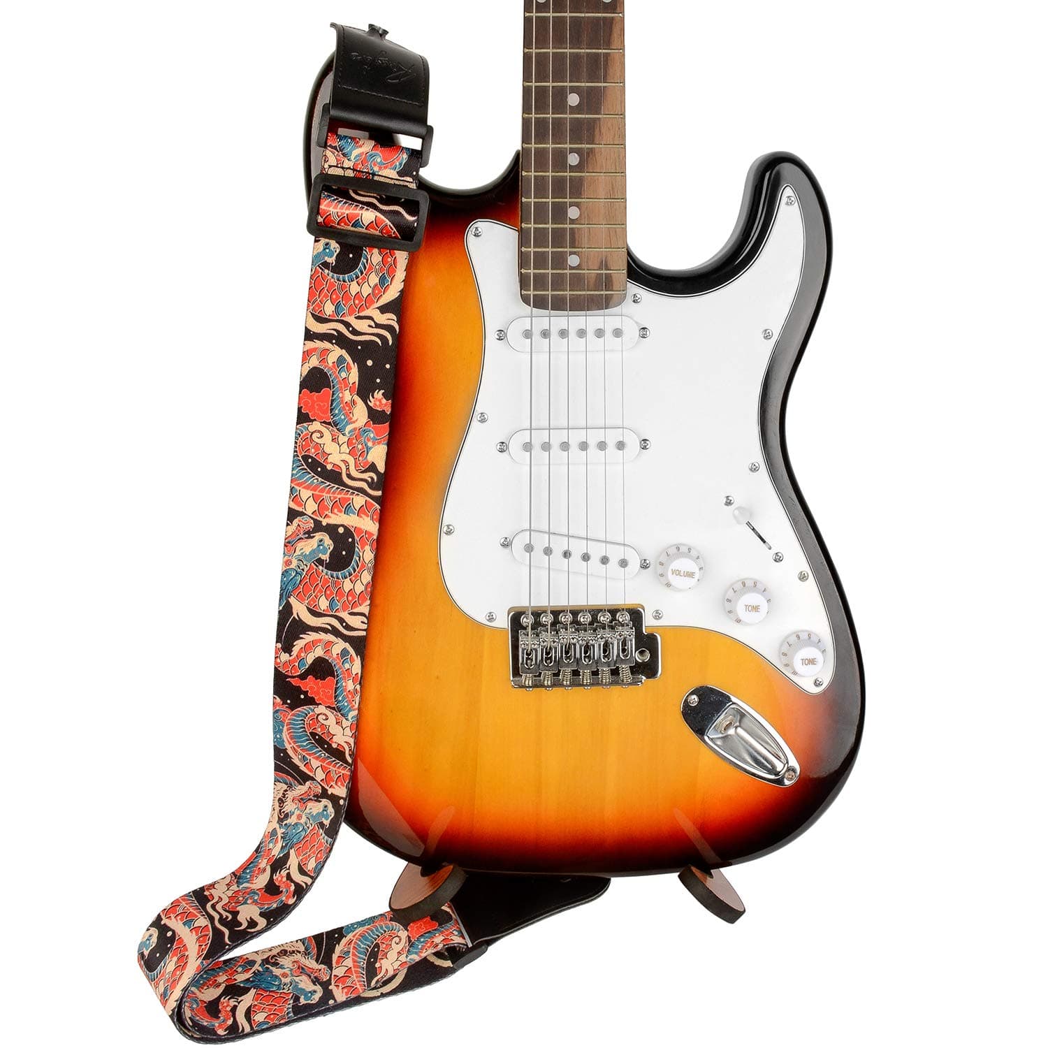 Skull Guitar Strap Comfortable Polyester Guitar Sholder Strap