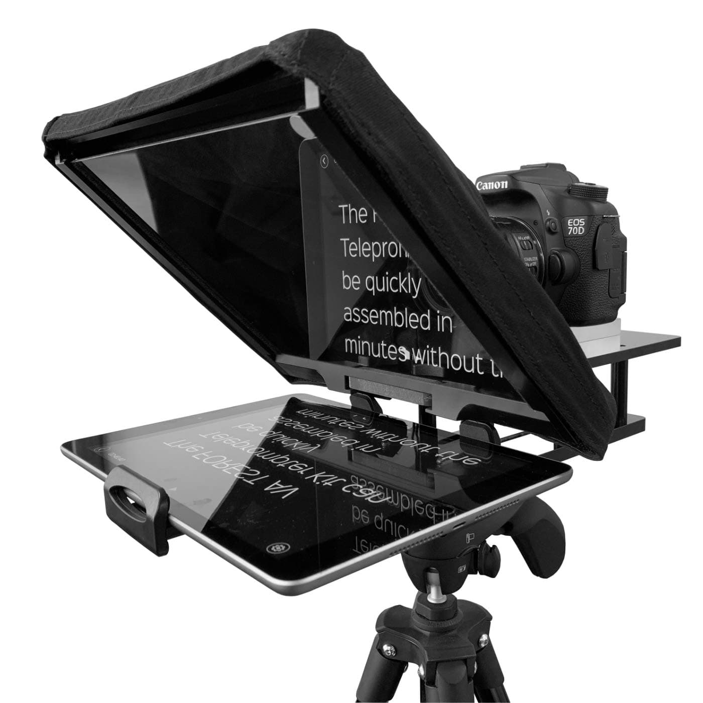 Forest®AV Teleprompter Kit for iPads/IPhone/Tablets for DSLR and video cameras. FREE Custom Flight Case Included.
