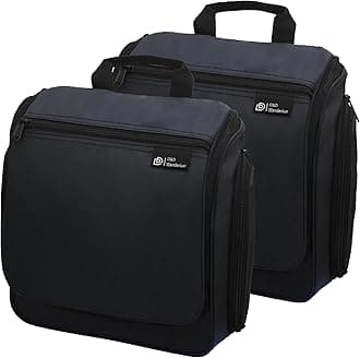 D&D Wanderlust D&D Hanging Travel Toiletry Bag for Men and Women – Cosmetics, Makeup and Toiletries Organizer Kit with 10 Compartments