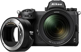 Nikon Z 7II with Zoom Lens and FTZ II Adapter | Ultra-high Resolution Full-Frame mirrorless Stills/Video Camera with 24-70mm f/4 Lens and Adapter for Using Nikon DSLR Lenses | Nikon USA Model