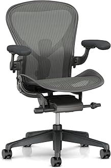 Herman Miller Aeron Ergonomic Chair - Size C, Carbon