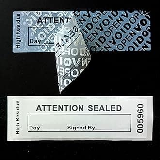 120pcs Total Transfer Tamper Evident Security Warranty Void Seals/Stickers High Security Tamper for Reusable Package(1 x 3.35Inches,White)