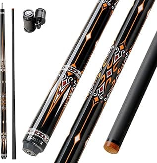 Carbon Fiber Pool Cue Stick Wrapless Dragon Professional (Full Carbon Technology Low Deflection Billiard Cues,12.5mm,147cm)
