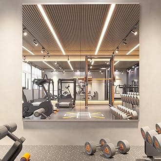 Home Gym Mirror, 79X32 Inch(Each)-2Pack Large Frameless Tempered Glass Full Body Wall Mounted Mirror for Gym, Yoga, Exercise, Dance Studio