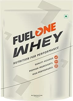 FUELONE Whey Protein (Cafe Mocha, 1kg / 2.2lbs) | 24g Protein | 5.29g BCAA & 4.2g Glutamic Acid