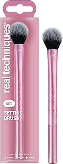 Setting Brush With Ultra Plush Custom Cut Synthetic Bristles and Extended Aluminum Ferrules to Build Coverage