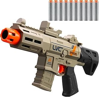 Soft Bullet Toy Gun Pistol Toys Cheap Cool Stuff Realistic Hand Guns Stress Shot Dart Fake Prop Outdoor Shooting Game for Adults Under 10 Dollar Gifts for Age 14 Years Old (Brown)