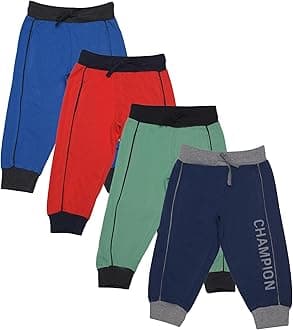 Dollar Champion Cotton Regular Fit Pack of 4 Capri for Boys -Actual Color May Vary