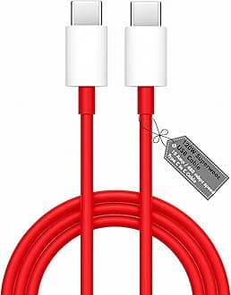AINE 120W USB-C to C SuperVOOC Fast Charging Data Sync Cable for One Plus 12/12R/11/11R/10R/10T/10/9 Pro/8T/7T/7T Pro/Nord Series – Original High-Speed Charging