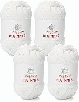 T-Shirt Yarn for Crocheting Knitting - 4 PCS Chunky Thick for Bags, Blanket, Cushions, Slippers, Storage Baskets Projects - Fabric Yarn 100g4 (3.5oz4), DIY Handmade Knitting Gift