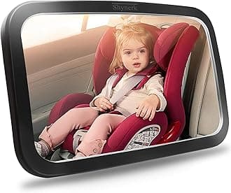 Baby Car Mirror, Safety Car Seat Mirror for Rear Facing Infant with Wide Crystal Clear View, Shatterproof, 360° Rotation, Crash Tested and Certified