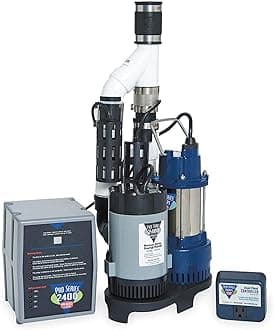 Glentronics, Inc. PS-C33 PHCC 3000 Gallons Per Hour Pro Series 1/3 HP Combination Sump Pump System