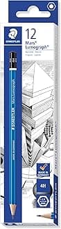 Staedtler Pencil 4H Mars Lumograph Writing Drawing 12 Pieces 100-4H*12